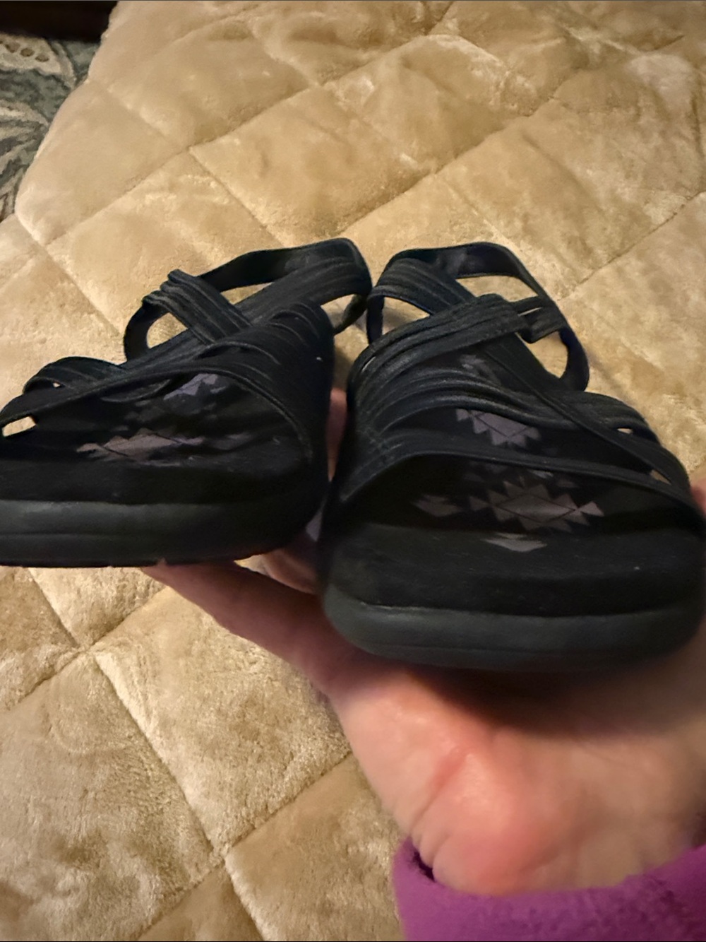 Skechers Black Strappy Slingback Sandals - Picture 4 of 8